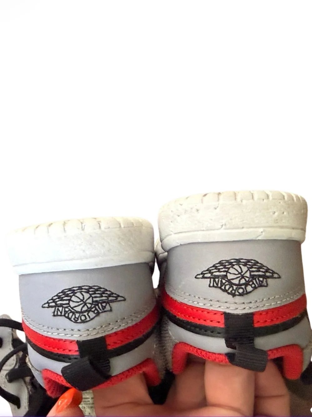 Air Jordan 1 Low Flyer Kids Sneakers in Black/Cement & Red-Size 9C